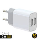 Travel Friendly Dual Port Charger 37x25x76.8mm easy carrying With EU Plug
